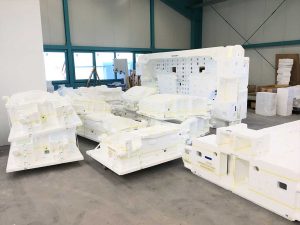 Große Sammlung CNC-gefräster Styropormodelle für industriellen Formenbau und Gießerei-Prototypenfertigung